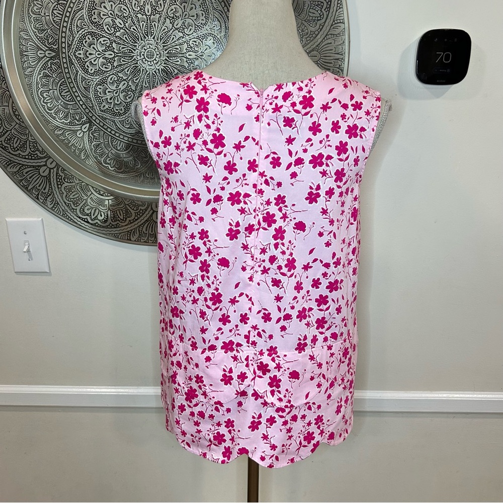 Oscar de la Renta pink on pink floral top - Size 14Y - Picture 6 of 10
